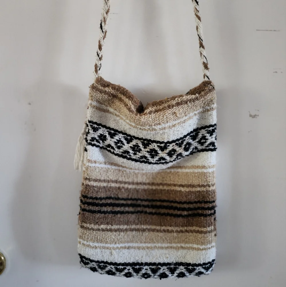VTG Hippie Style Textile Woven Bag Boho